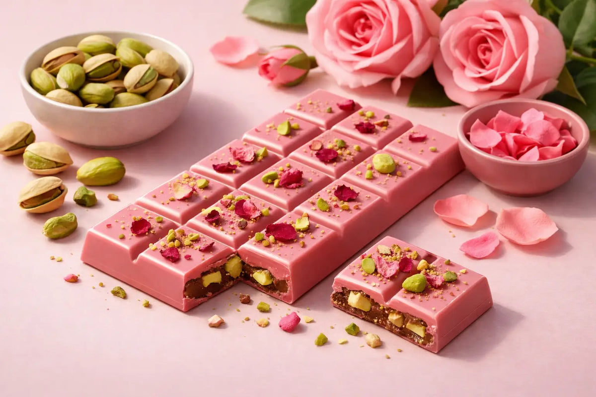 Pistachio Rose Chocolate Bar, Done Right